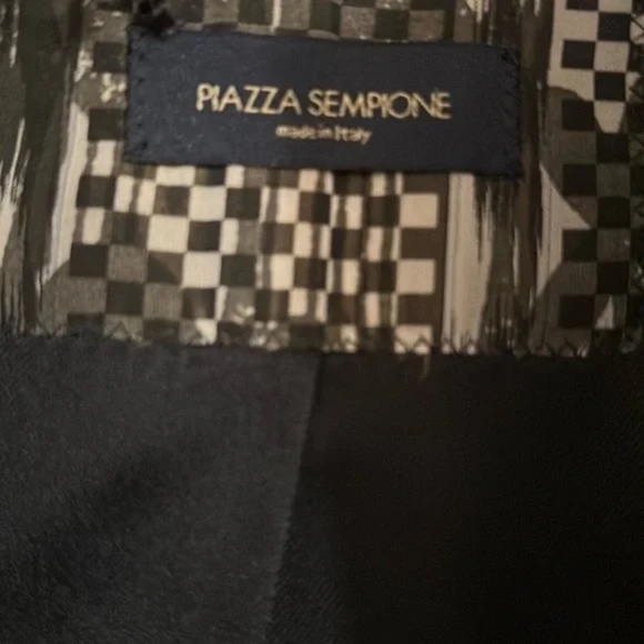 Piazza Sempione Black and Gray Patterned Blazer sz 10 - Picture 2 of 10